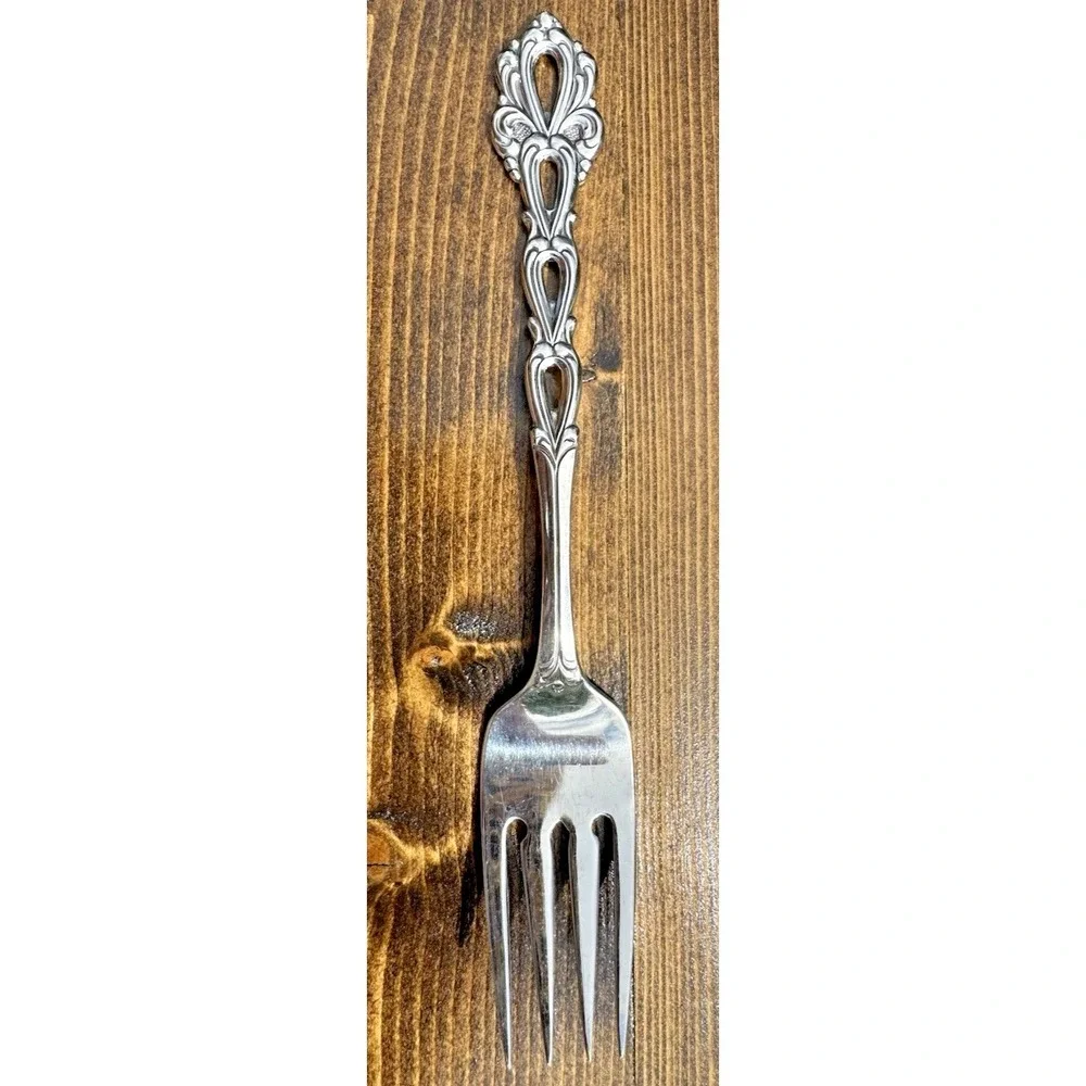 Vintage Oneida Community CHANDELIER Stainless Flatware Salad‎ Forks Set 4